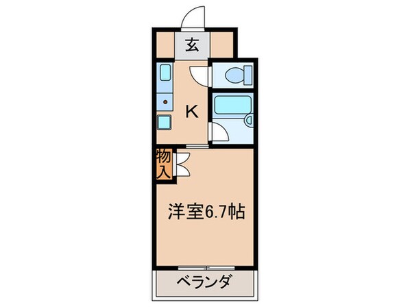 カレッジハイツ新城の物件間取画像